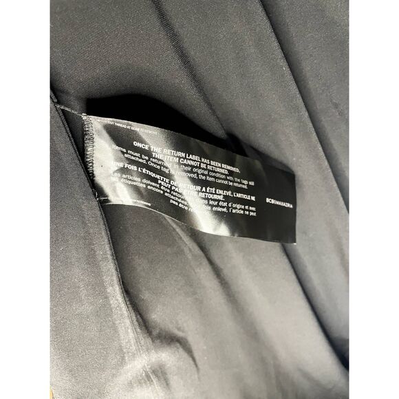 NWT BCBG MaxAzria Black Asymmetric Midi Dress Size M - Picture 12 of 13